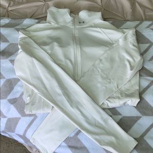 Long Sleeve Cream Under Amrour Half Zip